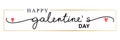 Happy Galentine`s Day greeting concept with hearts on white background.